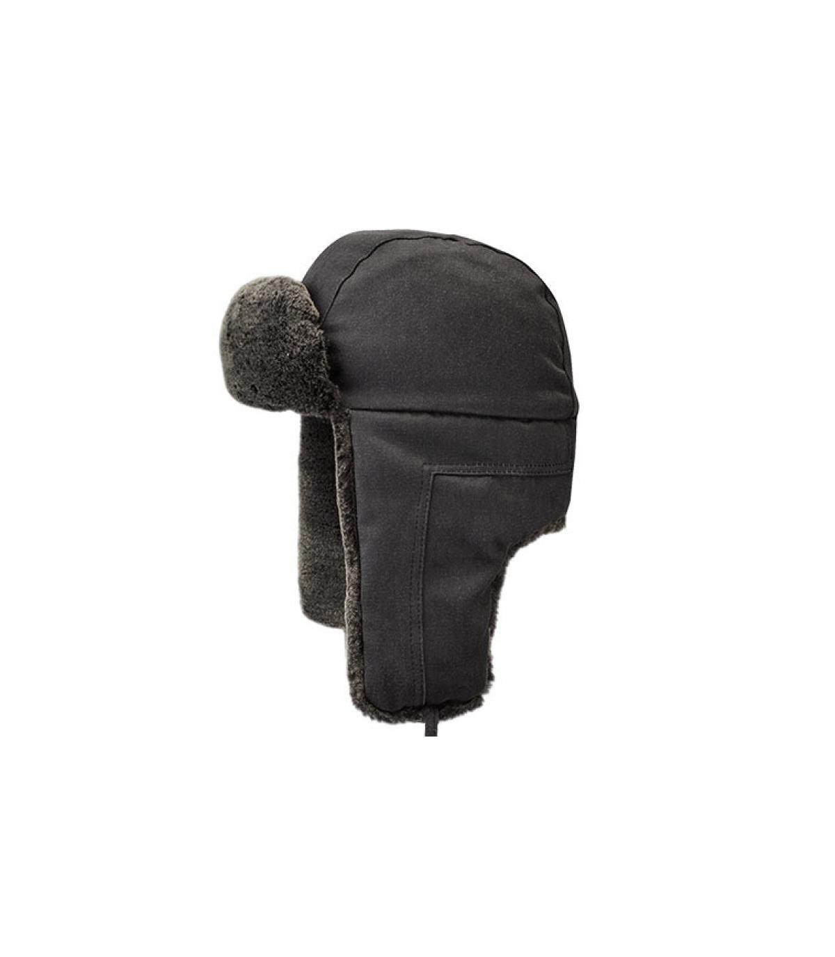 Bomber Cap CO PE Fake Fur black Stetson